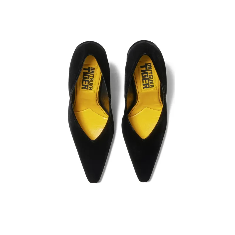 Onitsuka Tiger Chunky Heel High Heels Women's Black-3