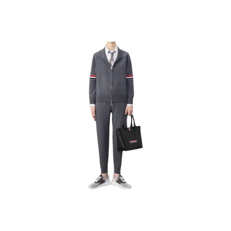 THOM BROWNE Drawstring Tapered Trousers-2