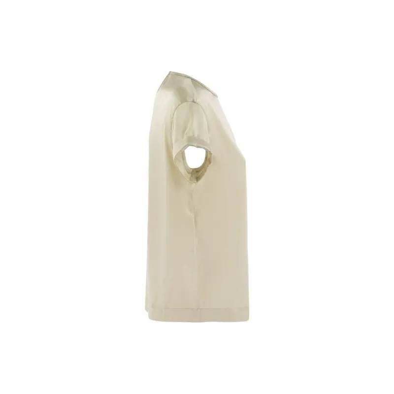Brunello Cucinelli Monil Chain Satin T Shirt-2