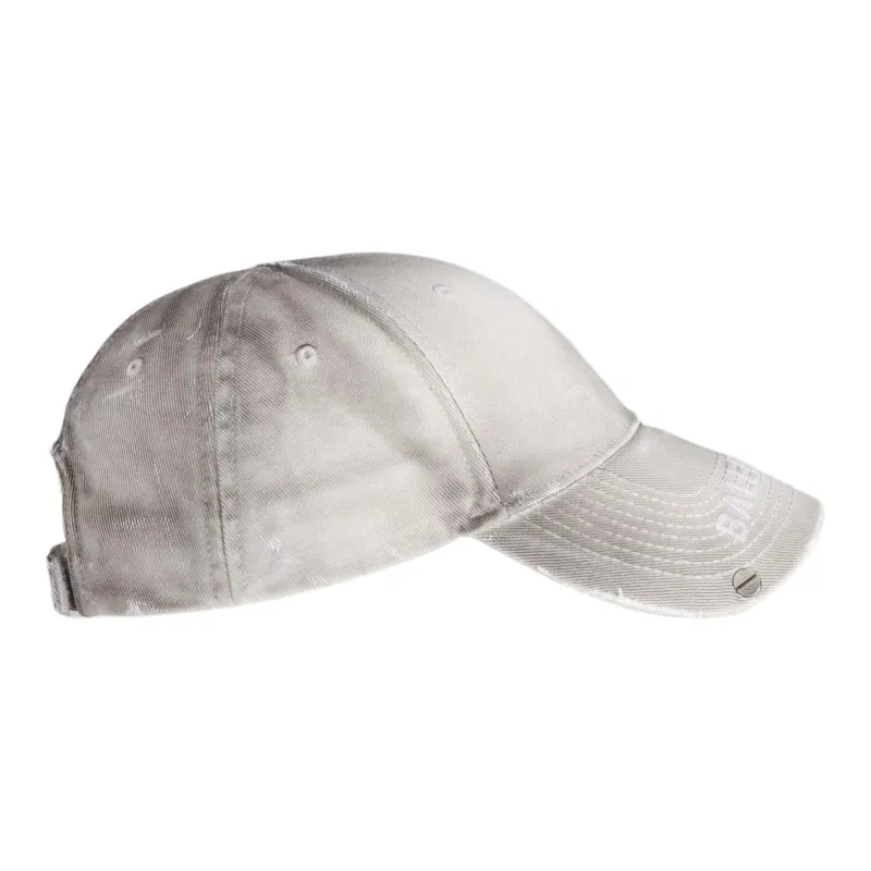 Balenciaga Cotton Baseball Caps Women's Gray-2