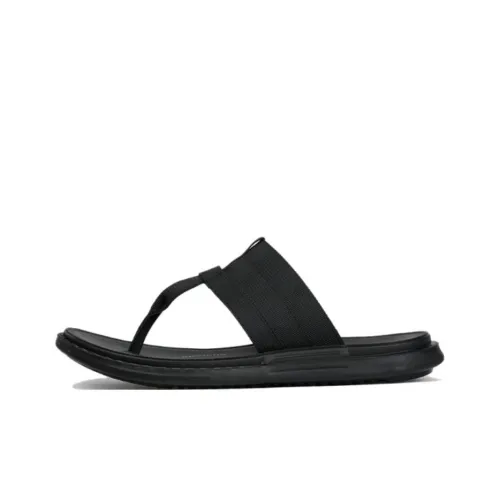 Wit Other Odor-Resistant Abrasion-Resistant Flip Flops Men's Black