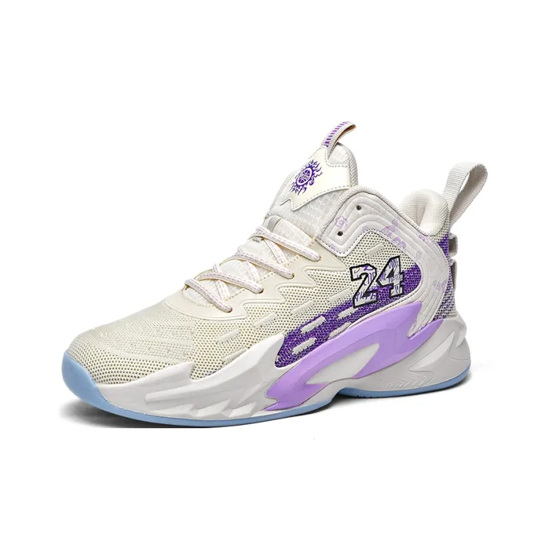 Wooden Rabbit Slip Resistant Mid Top Basketball Shoes Unisex-1
