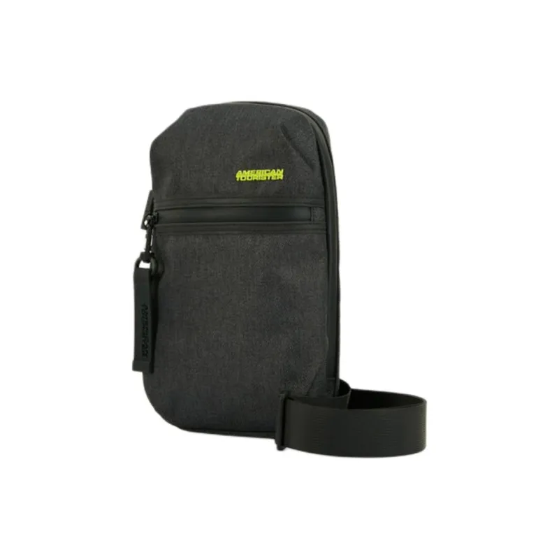 AMERICAN TOURISTER Polyester Shoulder Bag, Crossbody Bag Unisex Black-1