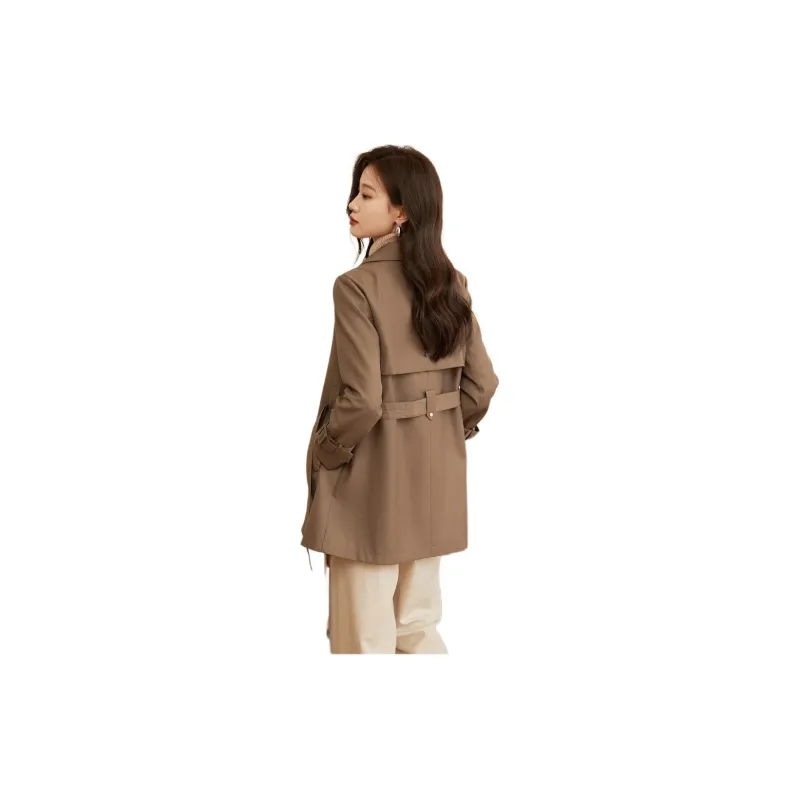 Mo Han Yi Mei Trench Coat Women's Coffee-1