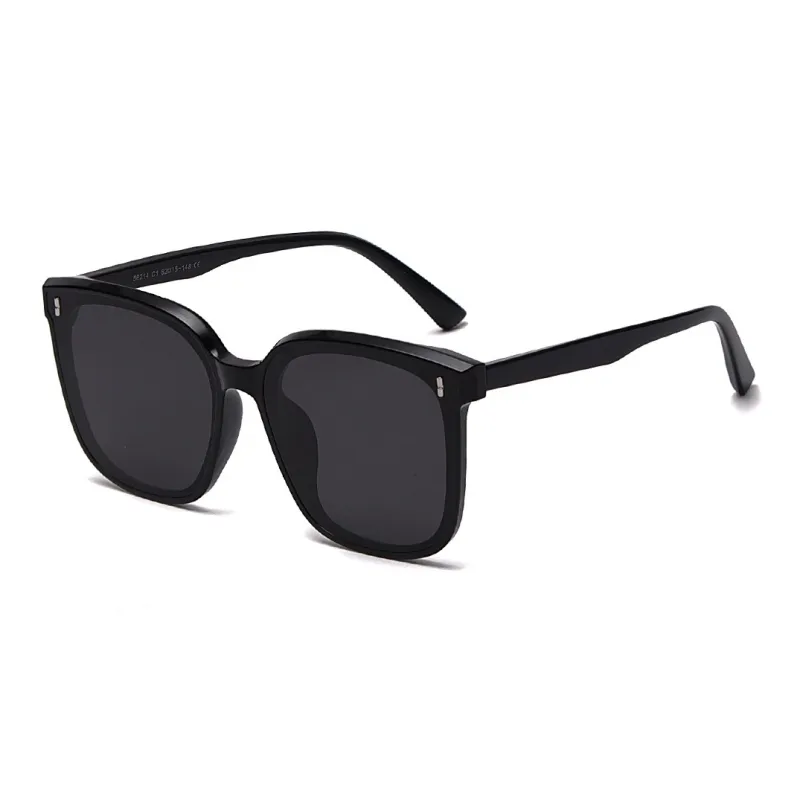 LEARNING RESOURCES TR90 Square Sunglasses Unisex Black Transparent Gray Coffee Solid White Tortoiseshell-0