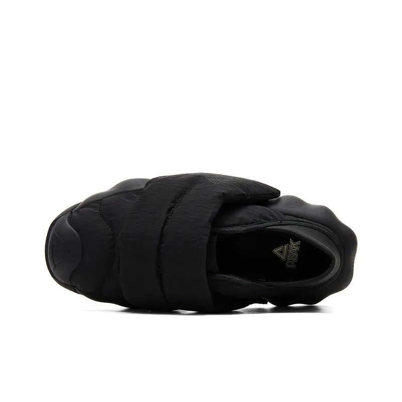 PEAK Height Increasing Warm Rebound Low Top Casual Shoes Men's All Black-3