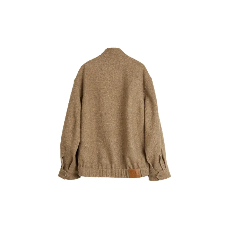 ELLE Cropped Jackets & Coats Women's Coffee-1