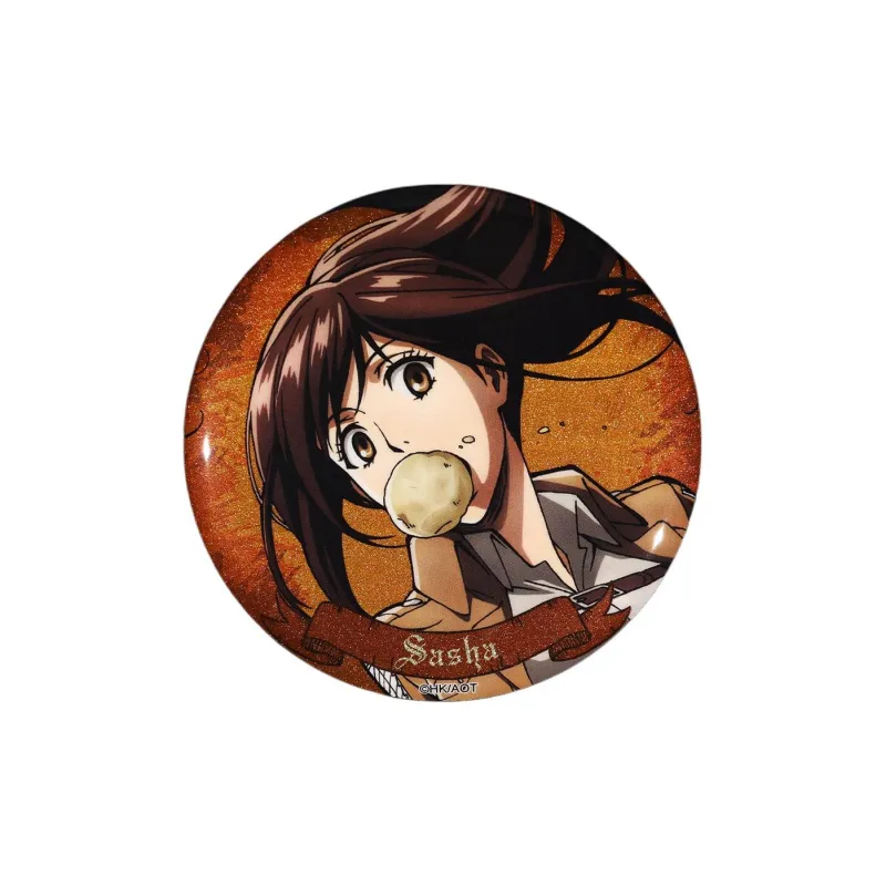 BOOM COMIC Attack On Titan S2 Shimmer Gold Onion Character Illustration Badges-2