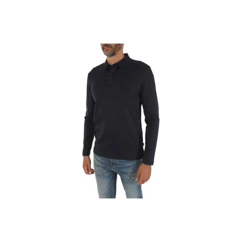 HUGO BOSS Logo patch Cotton Polo Shirt-3