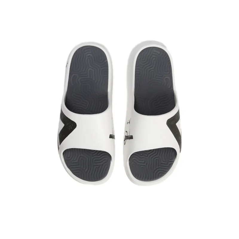 PEAK Tai Chi 2.0 Pro Slip Resistant Quick Drying Cushioning Slide Slippers Men's White Black-5