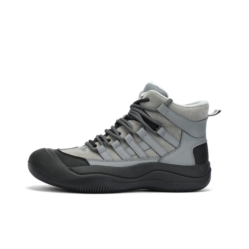 RED DRAGONFLY High Top Shoes Lightweight And Breathable High Top Casual Shoes Women's Grey White Black-1