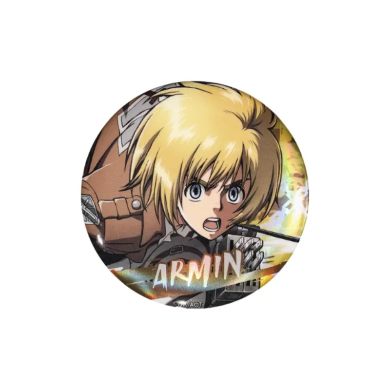 BOOM COMIC Attack On Titan Season 3 Main Character, Badge, Levi Allen Mikasa Badges-3