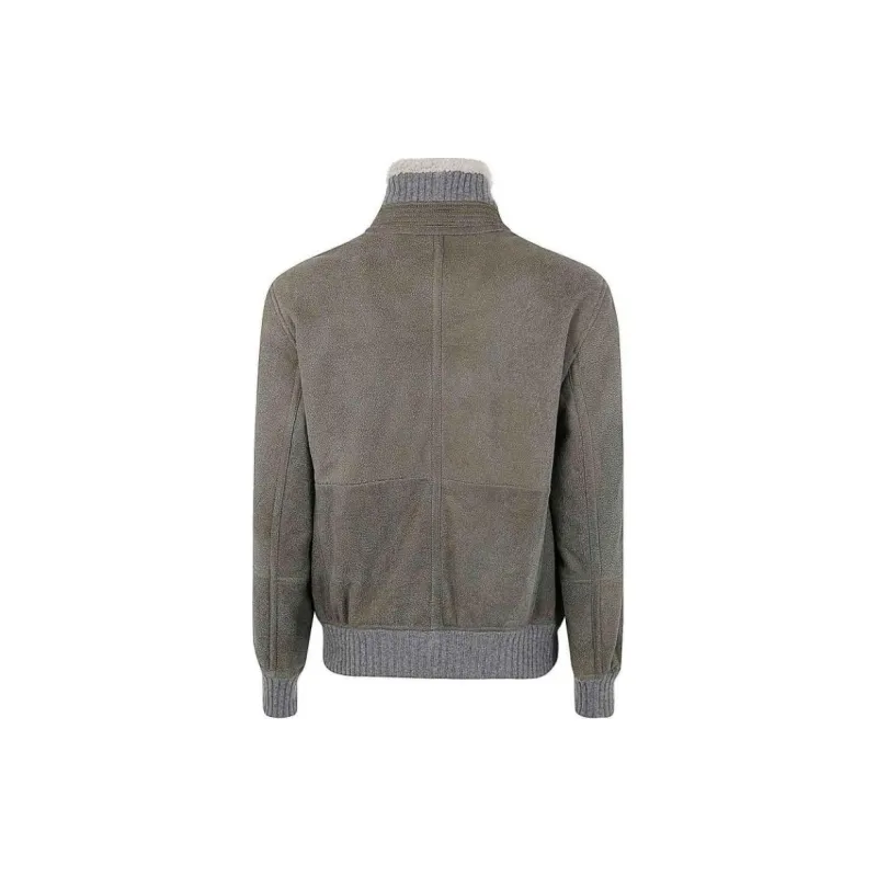 Brunello Cucinelli Zip-Up Leather Jacket-1
