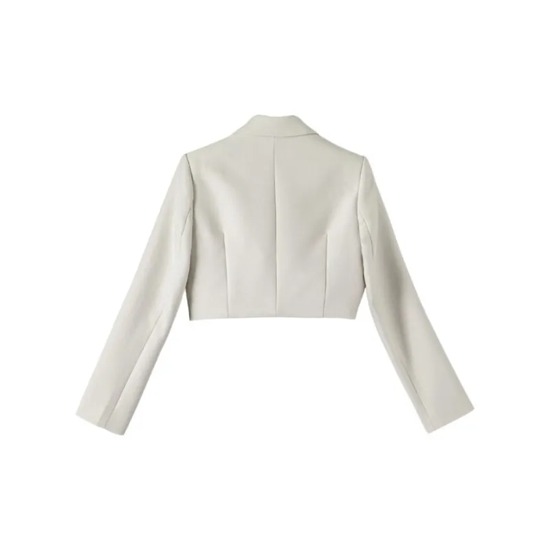 Late White Suit Women's Beige Apricot-1