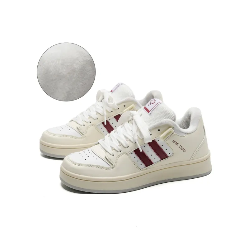 CHERRY&KALIKA Skateboard Shoes Women's Low Top Burgundy-7