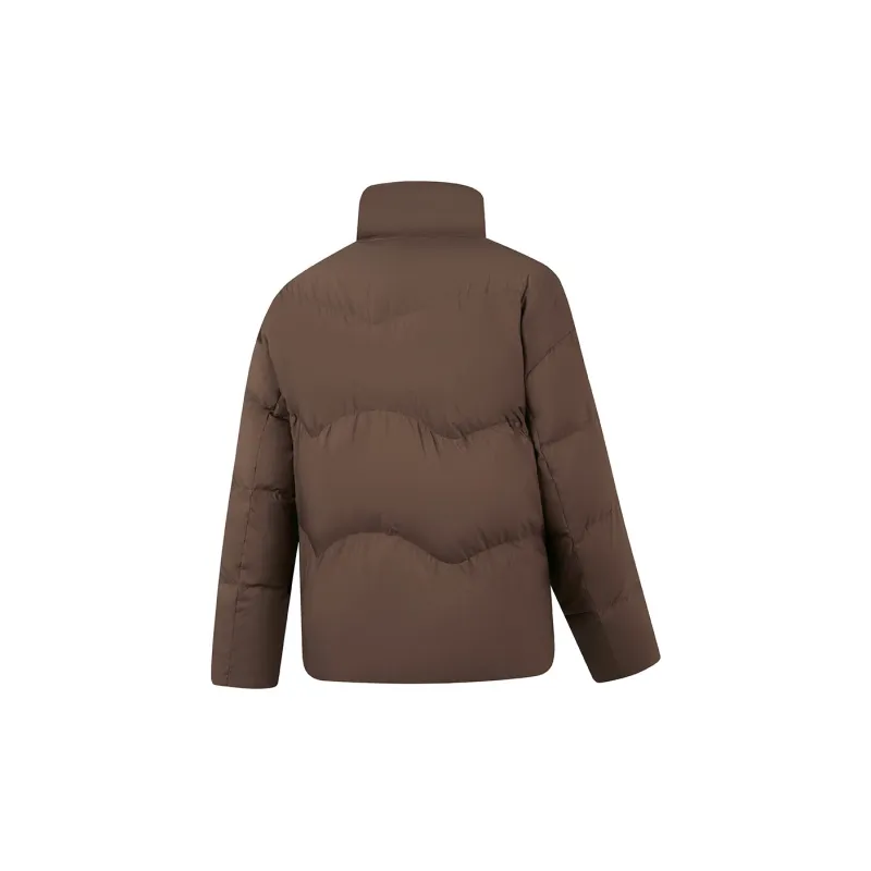 QIAODAN Sports Life Collection Down Jacket Women's Gray Brown Tan-1