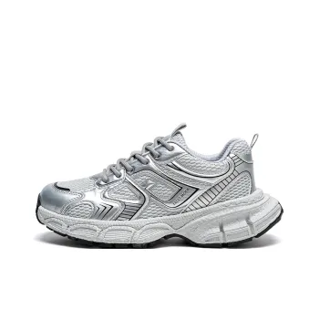 EXULL Q Low Top Chunky Sneakers Women's Silver Gray