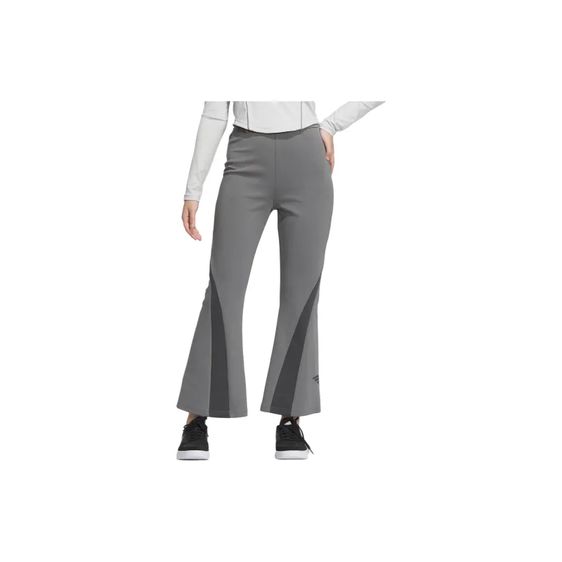 Adidas FLARED LEG KNIT JOGGERS Knitted Sweatpants Women's Gray-1
