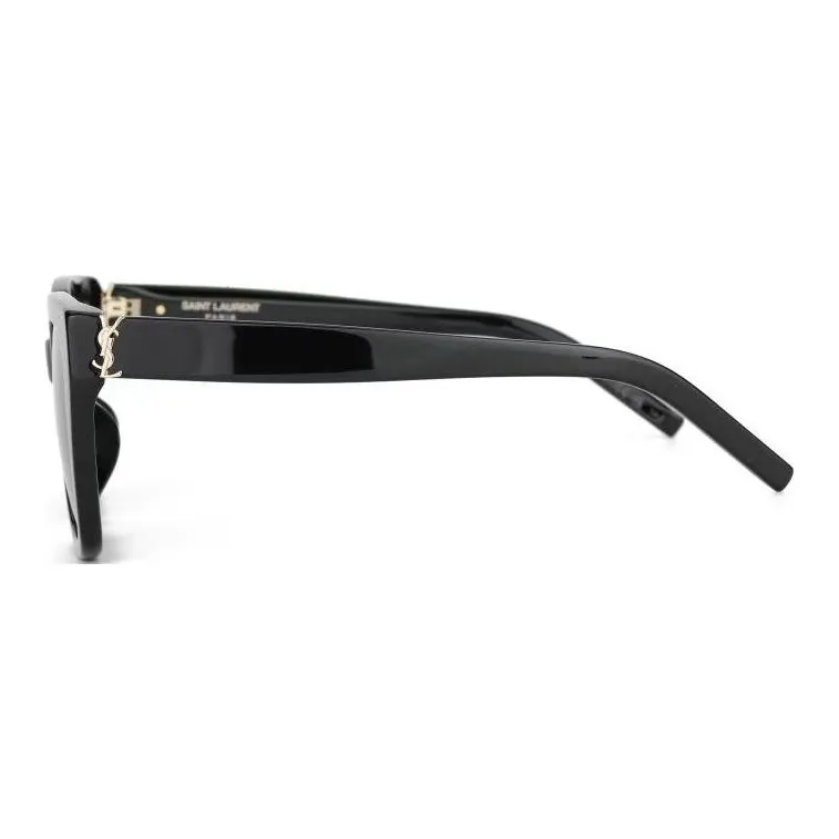 SAINT LAURENT Plate And Metal Square Sunglasses Women's Black-2