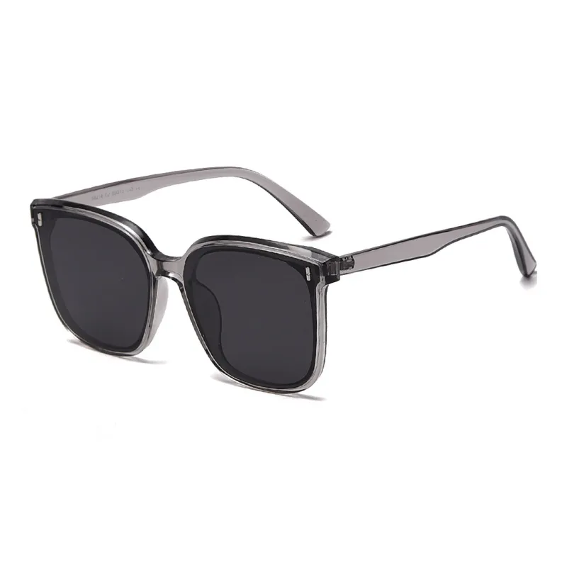 LEARNING RESOURCES TR90 Square Sunglasses Unisex Black Transparent Gray Coffee Solid White Tortoiseshell-2