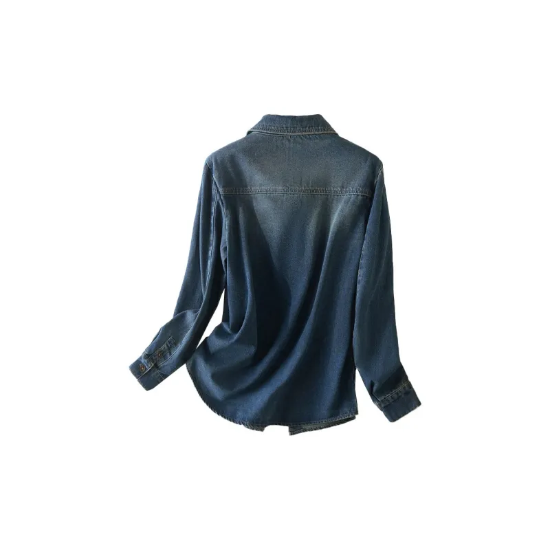 IHIMI Shirt Women's Vintage Blue-1
