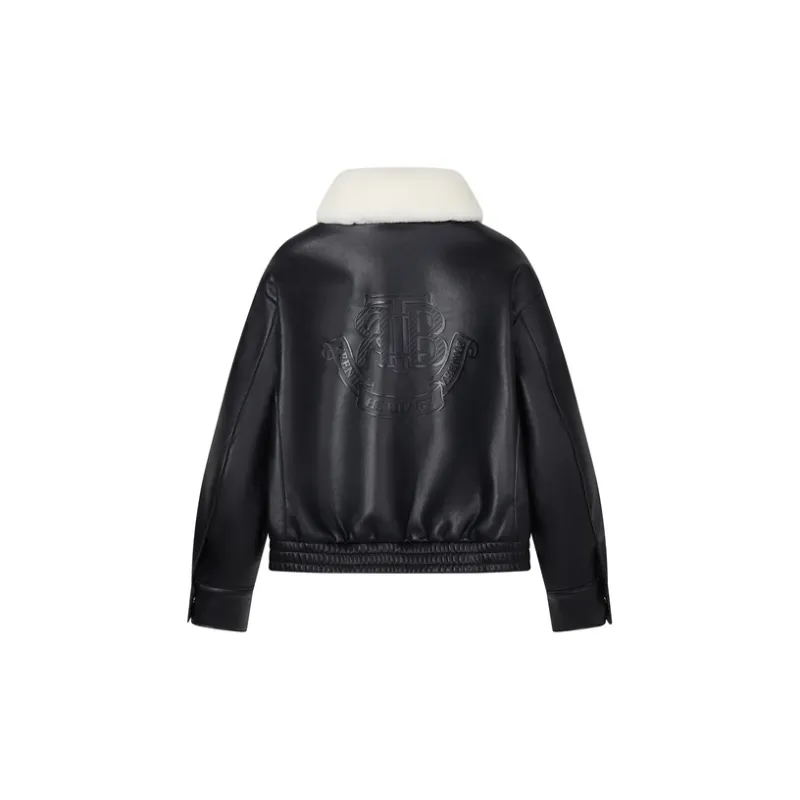 Teenie Weenie Leather Jacket Women's Black-1