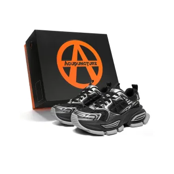 Acupuncture Mystic Realm Cushioning, Breathable, Lightweight Low Top Chunky Sneakers Unisex Black Box