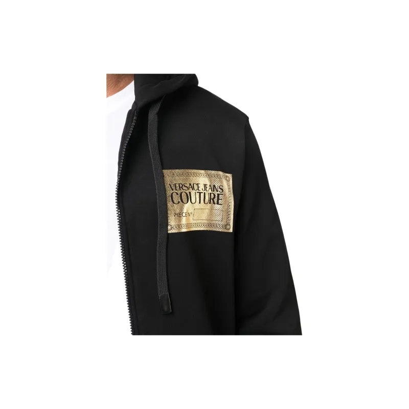 VERSACE JEANS COUTURE Logo print Zipped Hoodie-4
