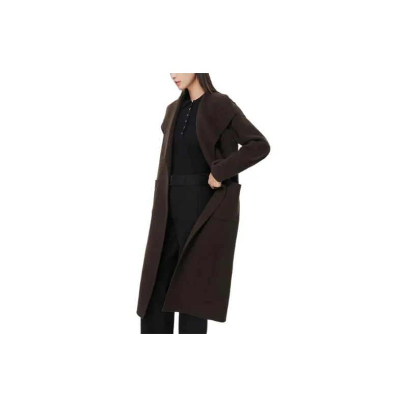 CLUB MONACO Coats Women's Chocolate Brown-4