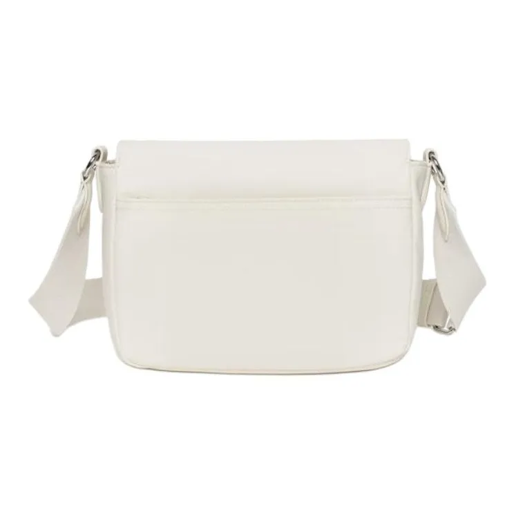 LACOSTE Nylon Shoulder Bag, Crossbody Bag Women's White-2