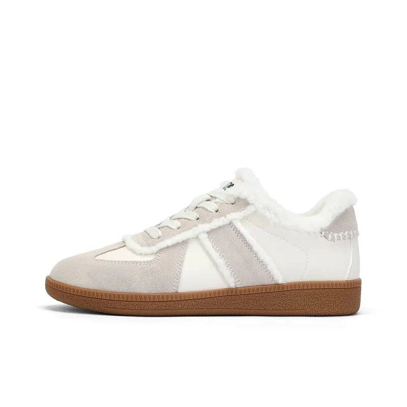 RED DRAGONFLY German Army Trainers Lightweight And Breathable Low Top Casual Shoes Women's Beige Brown-1