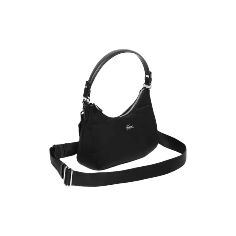 LACOSTE Nylon Shoulder Bag Crossbody Bag Handbag Women's Black-2