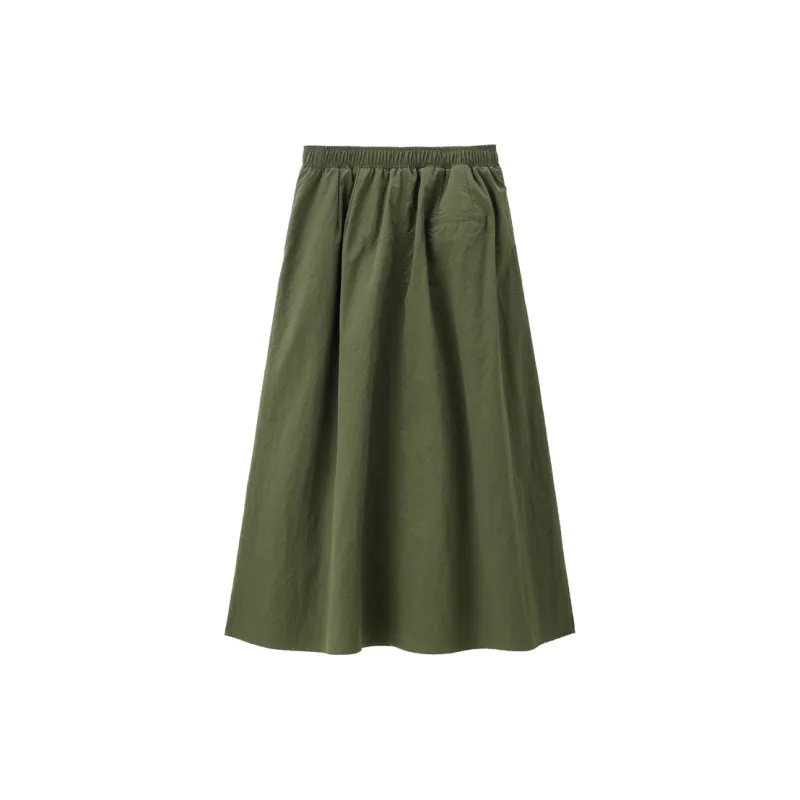 UNIQLO Casual Long Skirts Women's Army Green-1