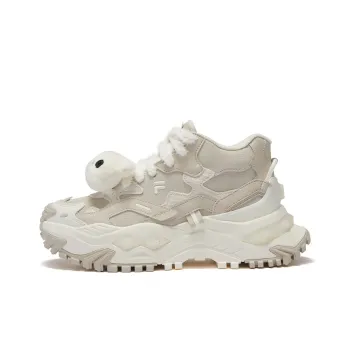 FILA FUSION BIANCO Slip Resistant Mid Top Casual Shoes Women's Coconut Milk White Brown