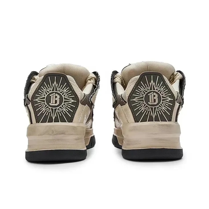 U.T.B Horizon001 Trailblazer Series Skateboard Shoes Unisex Low Top Beige/Coffee/Brown-4