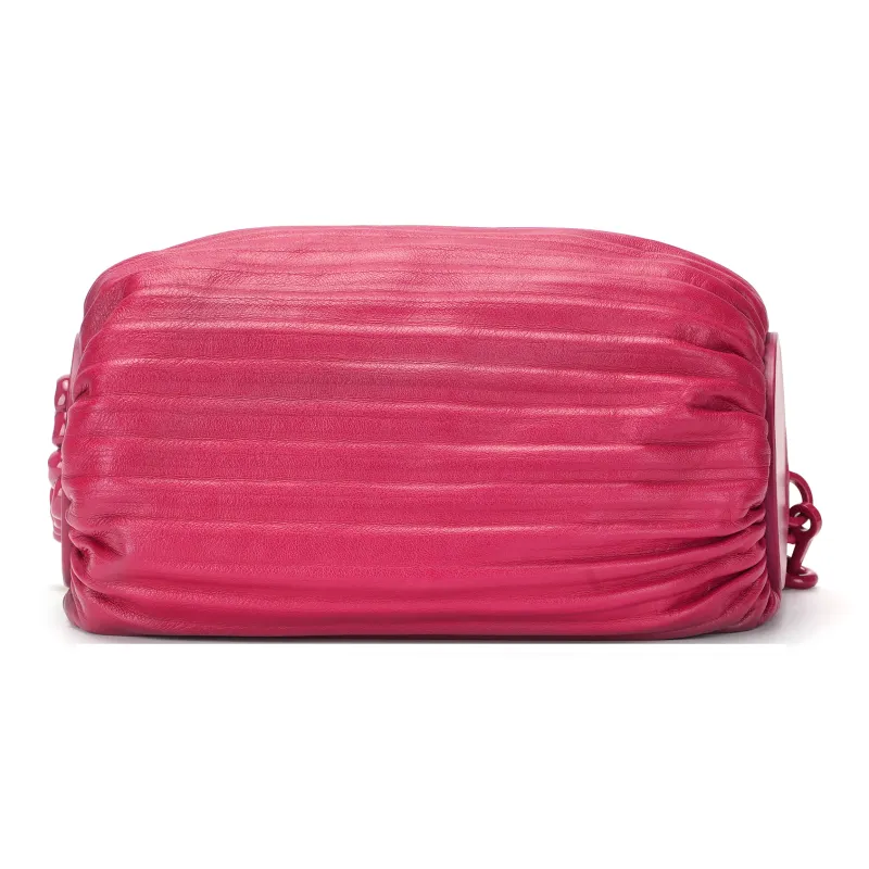 LOEWE Bracelet Pouch In Pleated Nappa Ruby Red Glaze-6