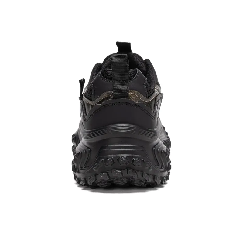 EXULL Q Low Top Chunky Sneakers Women's Black Brown-3
