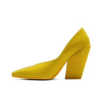 Onitsuka Tiger Chunky Heel High Heels Women's Yellow