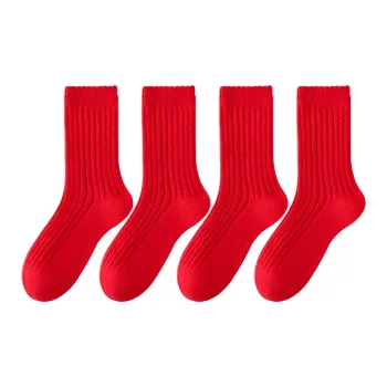 MIIOW Mid Calf Socks Women's 4 Pack