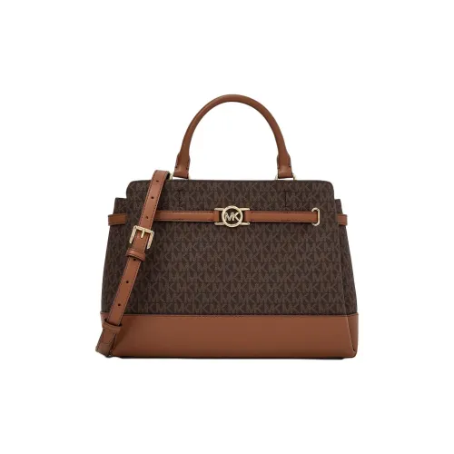 MICHAEL KORS Coated Canvas Shoulder Bag, Crossbody Bag, Handbag Tubas Women's Brown