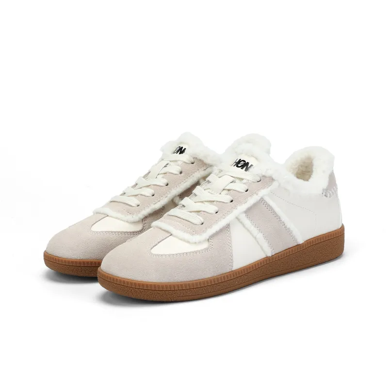 RED DRAGONFLY German Army Trainers Lightweight And Breathable Low Top Casual Shoes Women's Beige Brown-2