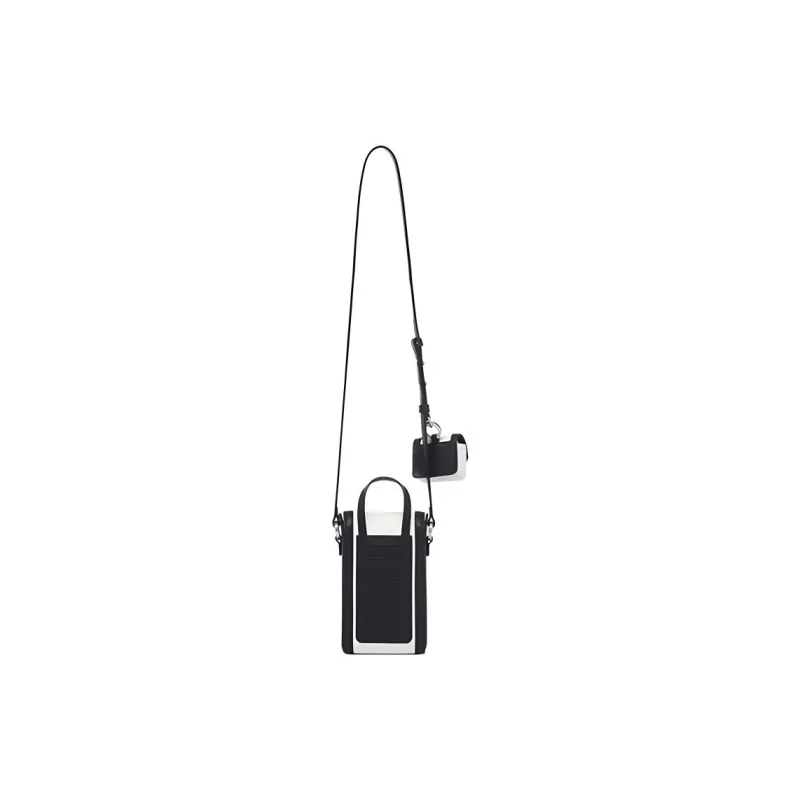 LI NING 1990 Polyester Shoulder Bag, Crossbody Bag Regular Unisex Ecru & Black-2