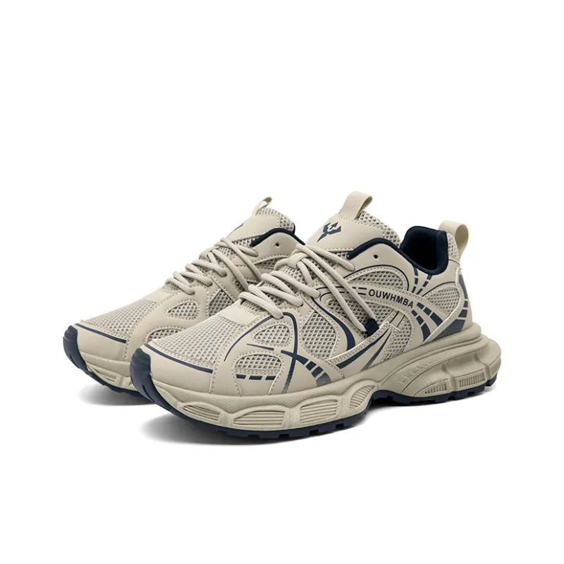 OUWENHEIMANBA Height Increasing Wear-Resistant Breathable Low-Top Chunky Sneakers Men's-14