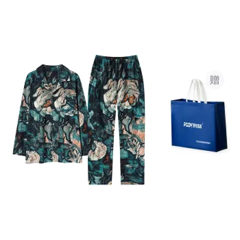Floating Light Islands Pajama Set Men's Shopping Bag Blue