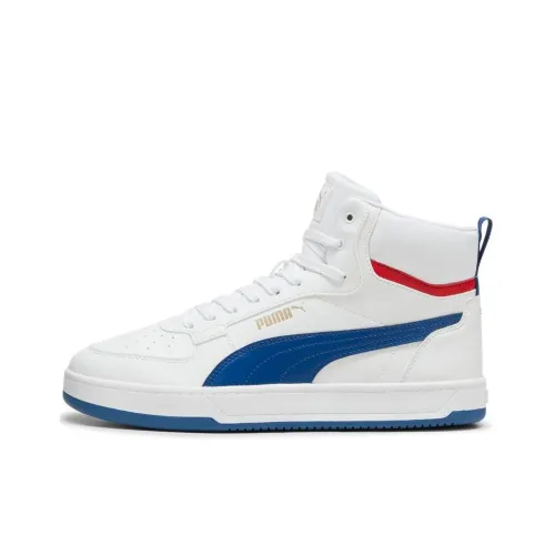 PUMA Caven 2.0 Anti Slip Wear Resistant Mid Top Skateboard Shoes Unisex White