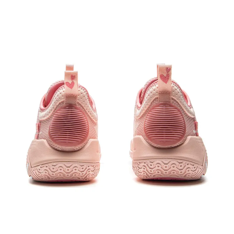 LiNing All City 9 V1.5 Cushioning Anti-Slip And Wear-Resistant Coverage Support Low-Top 䨻 Basketball Shoes Salt Pink-5