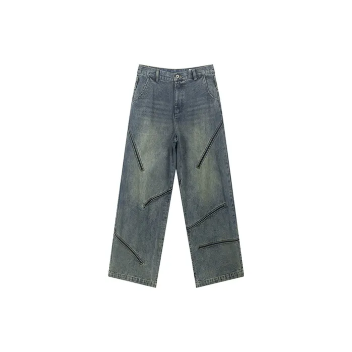 Bosieagender Jeans Unisex Vintage Blue-5