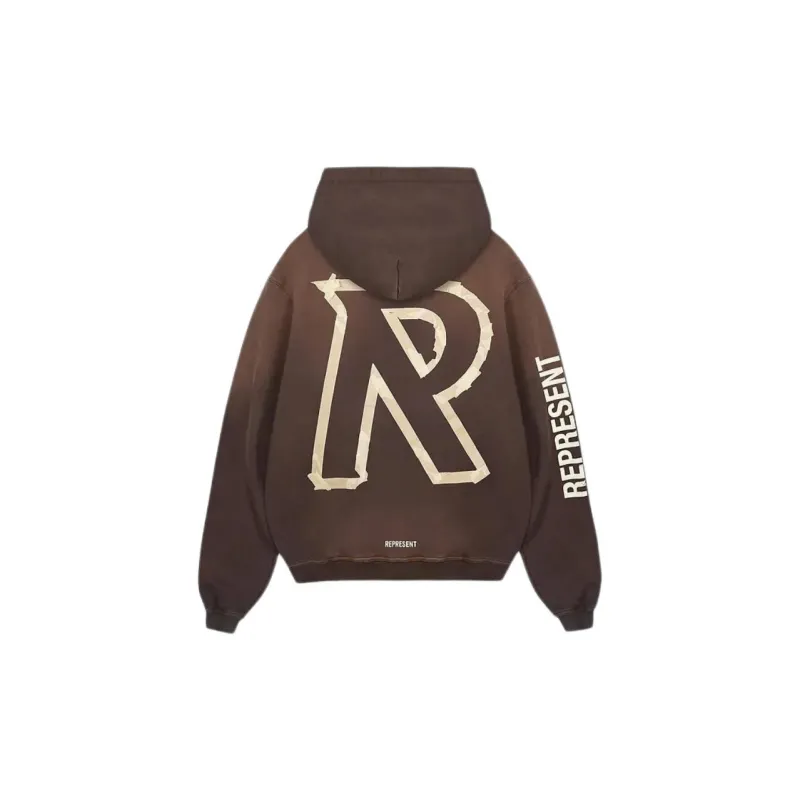 REPRESENT Logo tape Zip up Hoodie-1