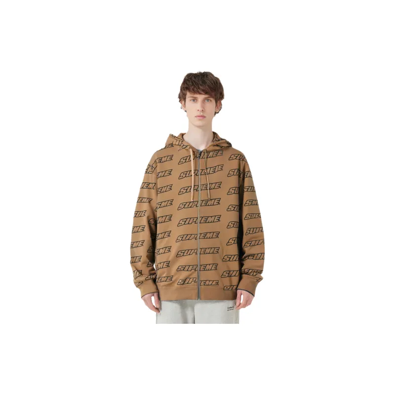 Supreme Repeat Zip Up Hooded Sweatshirt-4