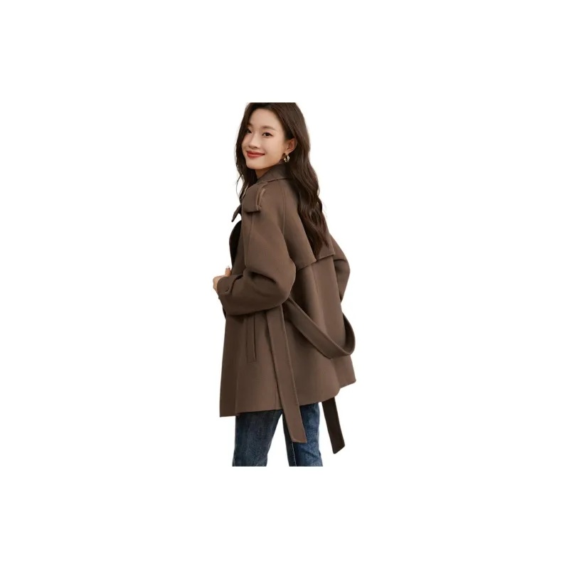 Mo Han Yi Mei Coats Women's Star Copper Coffee-1